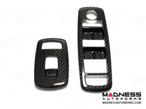 Maserati Ghibli Interior Trim - Carbon Fiber - Window Switch Control Button Frame Kit 